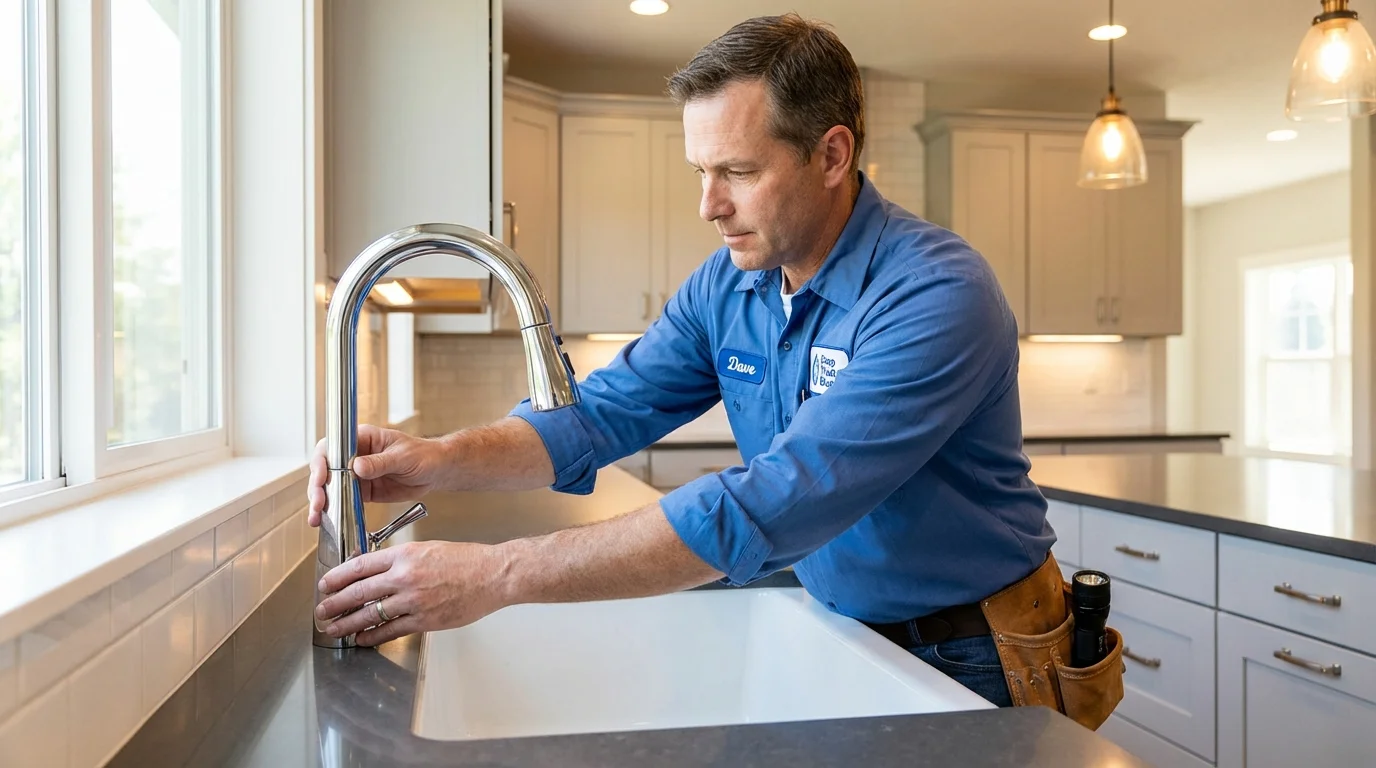 Kitchen faucet installation by Johns Plumbing LLC in Festus